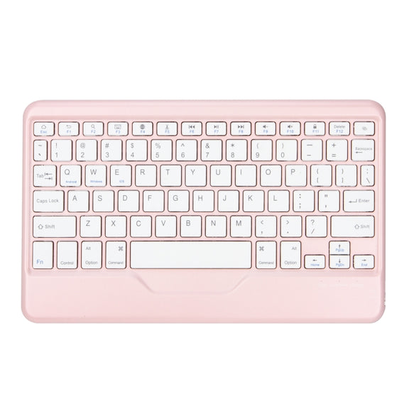 Z098B Pen Slot Bluetooth Keyboard Leather Tablet Case For iPad Air 11 2025/2024/2022/2020 (Pink)
