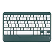 Z098B Pen Slot Bluetooth Keyboard Leather Tablet Case For iPad Air 11 2025/2024/2022/2020 (Green)