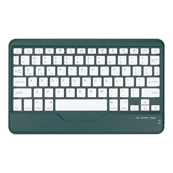 Z098B Pen Slot Bluetooth Keyboard Leather Tablet Case For iPad Air 11 2025/2024/2022/2020 (Green)