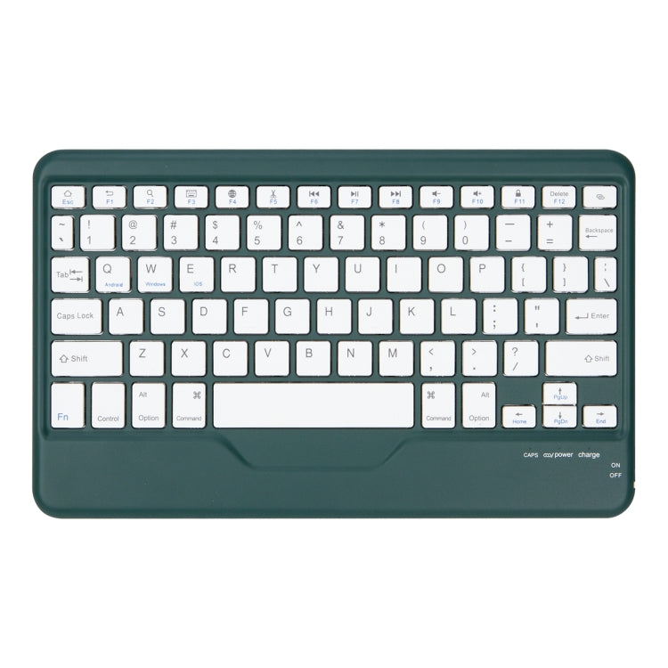 Z098B Pen Slot Bluetooth Keyboard Leather Tablet Case For iPad Air 11 2025/2024/2022/2020 (Green)