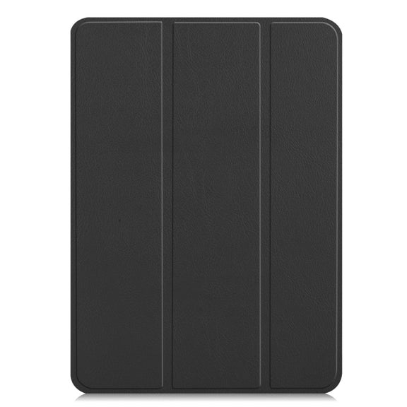 Custer Texture Horizontal Flip PU Leather Case for iPad Air 13 2024 / iPad Pro 12.9 inch (2018), with Three-folding Holder & Sleep / Wake-up Function(Black)