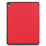 Custer Texture Horizontal Flip PU Leather Case for iPad Air 13 2024 / iPad Pro 12.9 inch (2018), with Three-folding Holder & Sleep / Wake-up Function(Red)