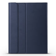 Detachable Bluetooth Keyboard + Brushed Texture Horizontal Flip Leather Tablet Case with Holder for iPad Pro 11 inch (2018)(Dark Blue)