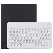 TG11B Detachable Bluetooth White Keyboard + Microfiber Leather Tablet Case for iPad Pro 11 inch (2020), with Pen Slot & Holder (Black)