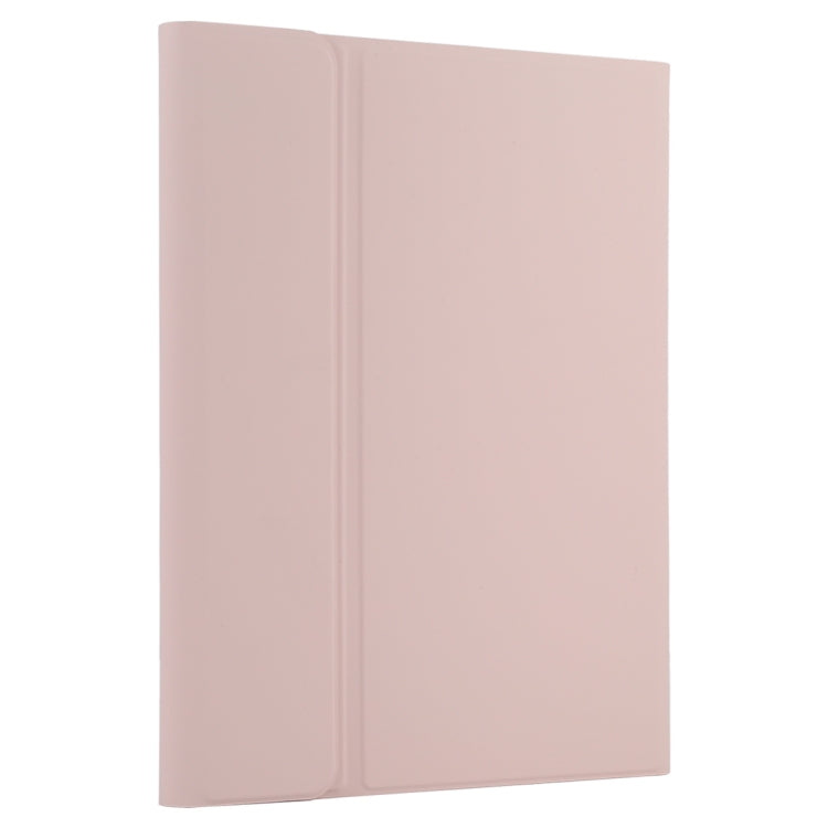 TG11B Detachable Bluetooth White Keyboard + Microfiber Leather Tablet Case for iPad Pro 11 inch (2020), with Pen Slot & Holder (Pink)