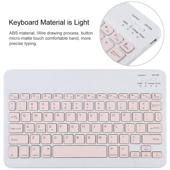TG11B Detachable Bluetooth Pink Keyboard + Microfiber Leather Tablet Case for iPad Pro 11 inch (2020), with Pen Slot & Holder (Black)