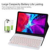 TG11B Detachable Bluetooth Pink Keyboard + Microfiber Leather Tablet Case for iPad Pro 11 inch (2020), with Pen Slot & Holder (Black)