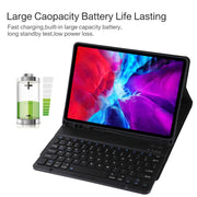TG11B Detachable Bluetooth Black Keyboard + Microfiber Leather Tablet Case for iPad Pro 11 inch (2020), with Pen Slot & Holder (Black)
