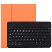 TG11B Detachable Bluetooth Black Keyboard + Microfiber Leather Tablet Case for iPad Pro 11 inch (2020), with Pen Slot & Holder (Orange)