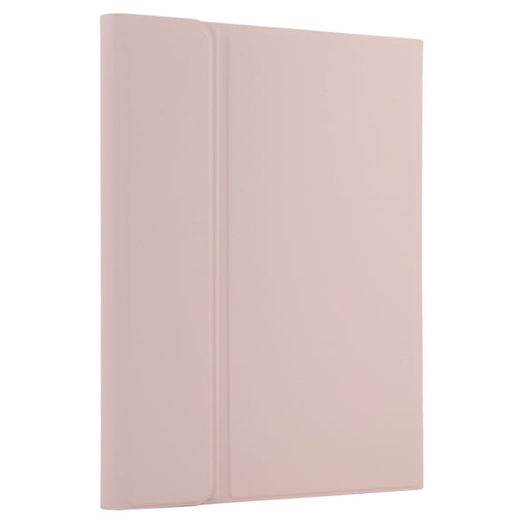 TG11B Detachable Bluetooth Black Keyboard + Microfiber Leather Tablet Case for iPad Pro 11 inch (2020), with Pen Slot & Holder (Pink)