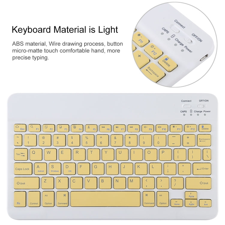 TG11B Detachable Bluetooth Yellow Keyboard + Microfiber Leather Tablet Case for iPad Pro 11 inch (2020), with Pen Slot & Holder (Black)