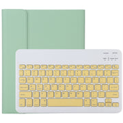 TG11B Detachable Bluetooth Yellow Keyboard + Microfiber Leather Tablet Case for iPad Pro 11 inch (2020), with Pen Slot & Holder (Green)