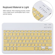 TG11B Detachable Bluetooth Yellow Keyboard + Microfiber Leather Tablet Case for iPad Pro 11 inch (2020), with Pen Slot & Holder (Green)
