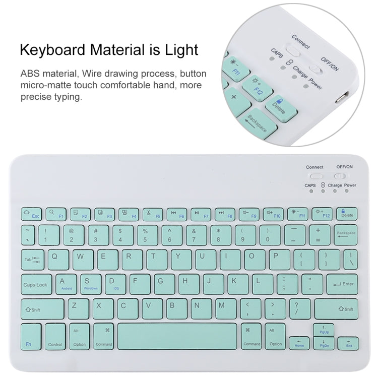 TG11B Detachable Bluetooth Green Keyboard + Microfiber Leather Tablet Case for iPad Pro 11 inch (2020), with Pen Slot & Holder (Orange)