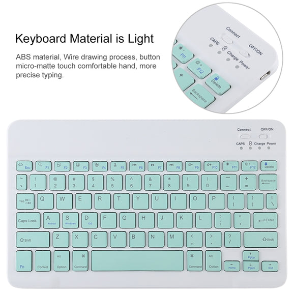 TG11B Detachable Bluetooth Green Keyboard + Microfiber Leather Tablet Case for iPad Pro 11 inch (2020), with Pen Slot & Holder (Pink)