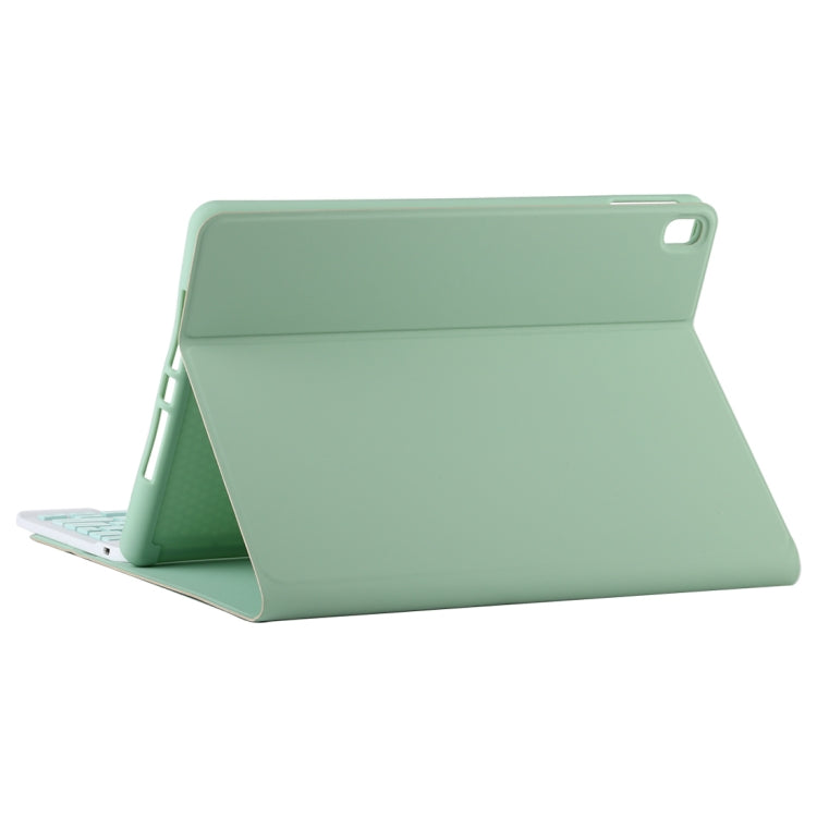 TG11B Detachable Bluetooth Green Keyboard + Microfiber Leather Tablet Case for iPad Pro 11 inch (2020), with Pen Slot & Holder (Green)