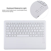 T129 Detachable Bluetooth White Keyboard Microfiber Leather Tablet Case for iPad Pro 12.9 inch (2020), with Holder (Black)