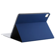 T129 Detachable Bluetooth White Keyboard Microfiber Leather Tablet Case for iPad Pro 12.9 inch (2020), with Holder (Blue)