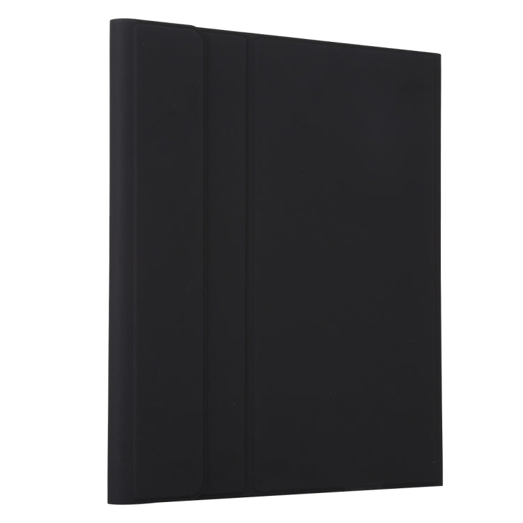 T129 Detachable Bluetooth Black Keyboard Microfiber Leather Tablet Case for iPad Pro 12.9 inch (2020), with Holder (Black)