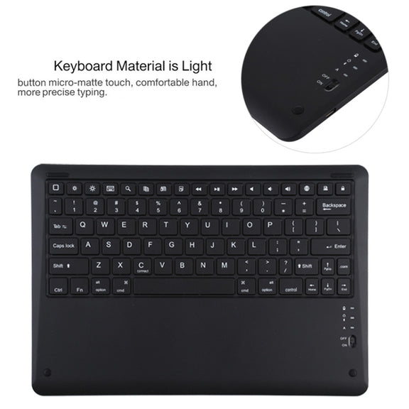 T129 Detachable Bluetooth Black Keyboard Microfiber Leather Tablet Case for iPad Pro 12.9 inch (2020), with Holder (Green)