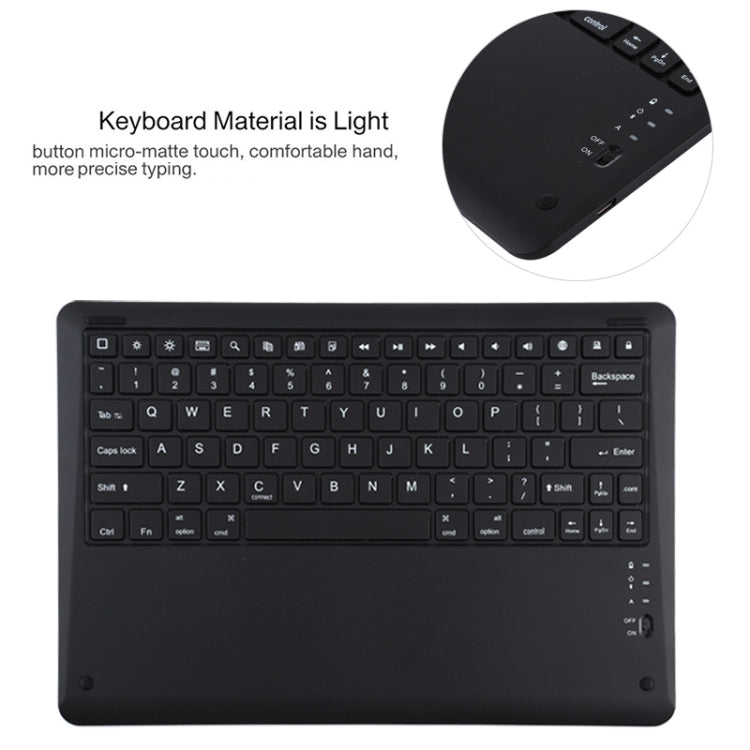 T129 Detachable Bluetooth Black Keyboard Microfiber Leather Tablet Case for iPad Pro 12.9 inch (2020), with Holder (Green)