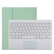 TG11BC Detachable Bluetooth White Keyboard Microfiber Leather Tablet Case for iPad Pro 11 inch (2020), with Touchpad & Pen Slot & Holder (Green) - For iPad Pro by PMC TechLife | Online Shopping South Africa | PMC TechLife | Buy Now Pay Later Mobicred