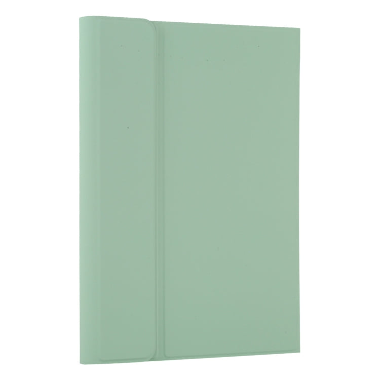TG11BC Detachable Bluetooth White Keyboard Microfiber Leather Tablet Case for iPad Pro 11 inch (2020), with Touchpad & Pen Slot & Holder (Green)