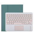 TG11BC Detachable Bluetooth Pink Keyboard Microfiber Leather Tablet Case for iPad Pro 11 inch (2020), with Touchpad & Pen Slot & Holder (Dark Green) - For iPad Pro by PMC TechLife | Online Shopping South Africa | PMC TechLife