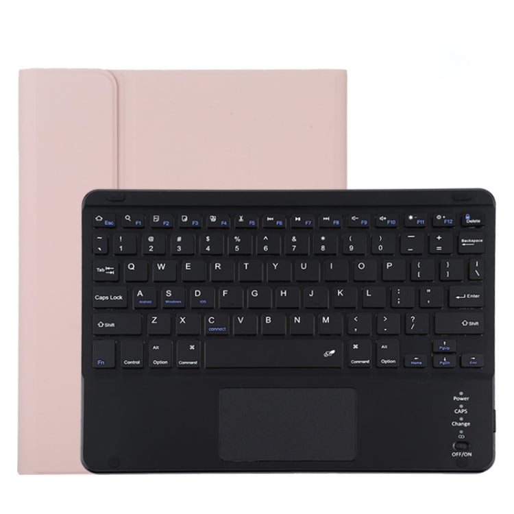 TG11BC Detachable Bluetooth Black Keyboard Microfiber Leather Tablet Case for iPad Pro 11 inch (2020), with Touchpad & Pen Slot & Holder (Pink)