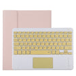 TG11BC Detachable Bluetooth Yellow Keyboard Microfiber Leather Tablet Case for iPad Pro 11 inch (2020), with Touchpad & Pen Slot & Holder (Pink) - free shipping - PMC TechLife - Order now!