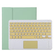 TG11BC Detachable Bluetooth Yellow Keyboard Microfiber Leather Tablet Case for iPad Pro 11 inch (2020), with Touchpad & Pen Slot & Holder (Green) - For iPad Pro by PMC TechLife | Online Shopping South Africa | PMC TechLife