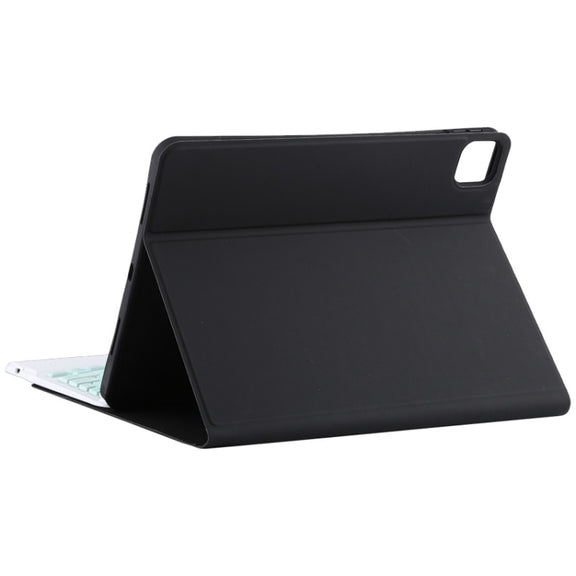 TG11BC Detachable Bluetooth Green Keyboard Microfiber Leather Tablet Case for iPad Pro 11 inch (2020), with Touchpad & Pen Slot & Holder (Black)