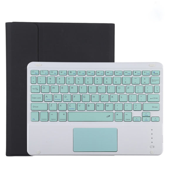 TG11BC Detachable Bluetooth Green Keyboard Microfiber Leather Tablet Case for iPad Pro 11 inch (2020), with Touchpad & Pen Slot & Holder (Black)