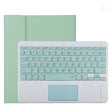 TG11BC Detachable Bluetooth Green Keyboard Microfiber Leather Tablet Case for iPad Pro 11 inch (2020), with Touchpad & Pen Slot & Holder (Green) - For iPad Pro by PMC TechLife | Online Shopping South Africa | PMC TechLife
