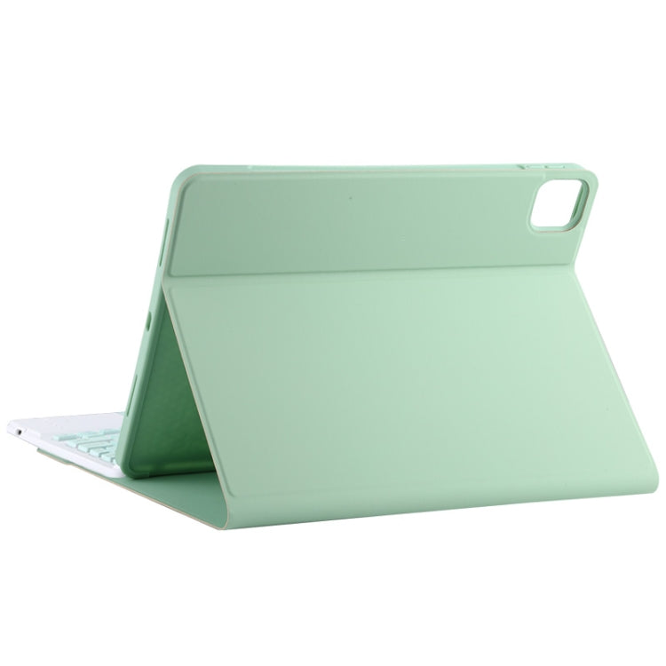 TG11BC Detachable Bluetooth Green Keyboard Microfiber Leather Tablet Case for iPad Pro 11 inch (2020), with Touchpad & Pen Slot & Holder (Green)