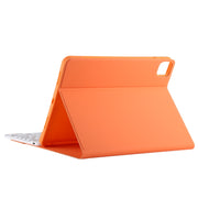 TG11BCS Detachable Bluetooth White Keyboard Microfiber Leather Tablet Case for iPad Pro 11 inch (2020), with Backlight & Touchpad & Pen Slot & Holder (Orange)