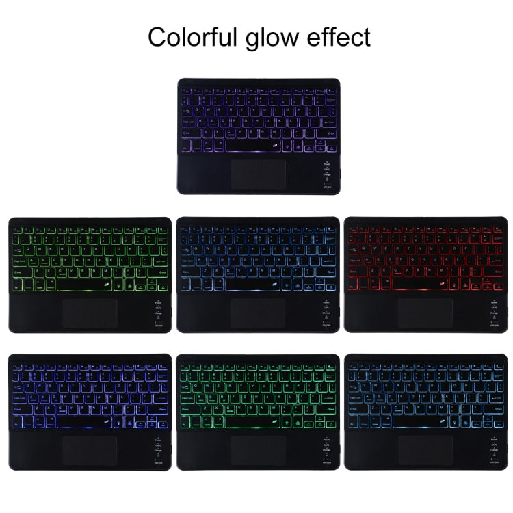 TG11BCS Detachable Bluetooth Black Keyboard Microfiber Leather Tablet Case for iPad Pro 11 inch (2020), with Backlight & Touchpad & Pen Slot & Holder (Black)