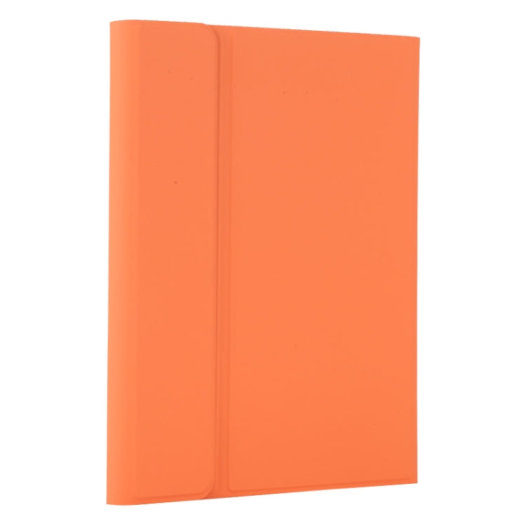 TG11BCS Detachable Bluetooth Black Keyboard Microfiber Leather Tablet Case for iPad Pro 11 inch (2020), with Backlight & Touchpad & Pen Slot & Holder (Orange)