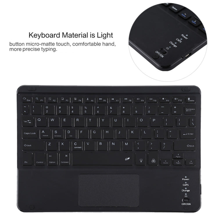 TG11BCS Detachable Bluetooth Black Keyboard Microfiber Leather Tablet Case for iPad Pro 11 inch (2020), with Backlight & Touchpad & Pen Slot & Holder (Pink)
