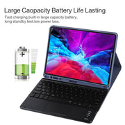 TG11BCS Detachable Bluetooth Black Keyboard Microfiber Leather Tablet Case for iPad Pro 11 inch (2020), with Backlight & Touchpad & Pen Slot & Holder (Purple)