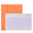 TG11BS Detachable Bluetooth White Keyboard Microfiber Leather Tablet Case for iPad Pro 11 inch (2020), with Backlight & Pen Slot & Holder (Orange) - For iPad Pro by PMC TechLife | Online Shopping South Africa | PMC TechLife