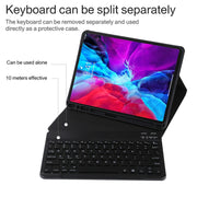 TG11BS Detachable Bluetooth Black Keyboard + Microfiber Leather Tablet Case for iPad Pro 11 inch (2020), with Backlight & Pen Slot & Holder(Black)