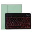 TG11BS Detachable Bluetooth Black Keyboard + Microfiber Leather Tablet Case for iPad Pro 11 inch (2020), with Backlight & Pen Slot & Holder(Green) - For iPad Pro by PMC TechLife | Online Shopping South Africa | PMC TechLife