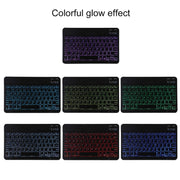 TG11BS Detachable Bluetooth Black Keyboard + Microfiber Leather Tablet Case for iPad Pro 11 inch (2020), with Backlight & Pen Slot & Holder(Purple)