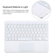 TG-102BCS Detachable Bluetooth White Keyboard + Microfiber Leather Tablet Case for iPad 10.2 inch / iPad Air (2019), with Touch Pad & Backlight & Pen Slot & Holder (Pink)