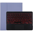 TG-102BCS Detachable Bluetooth Black Keyboard + Microfiber Leather Tablet Case for iPad 10.2 inch / iPad Air (2019), with Touch Pad & Backlight & Pen Slot & Holder (Purple) - For iPad Air by PMC TechLife | Online Shopping South Africa | PMC TechLife