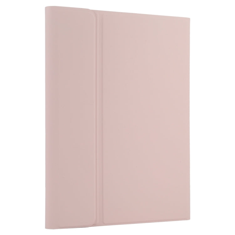 TG97BC Detachable Bluetooth Black Keyboard + Microfiber Leather Tablet Case for iPad 9.7 inch, with Touch Pad & Pen Slot & Holder(Pink)