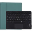 TG109BC Detachable Bluetooth Black Keyboard + Microfiber Leather Tablet Case for iPad Air 2020, with Touch Pad & Pen Slot & Holder (Dark Green) - For iPad Air by PMC TechLife | Online Shopping South Africa | PMC TechLife