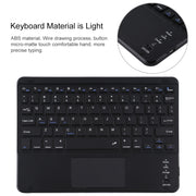 TG109BC Detachable Bluetooth Black Keyboard + Microfiber Leather Tablet Case for iPad Air 2020, with Touch Pad & Pen Slot & Holder (Dark Green)