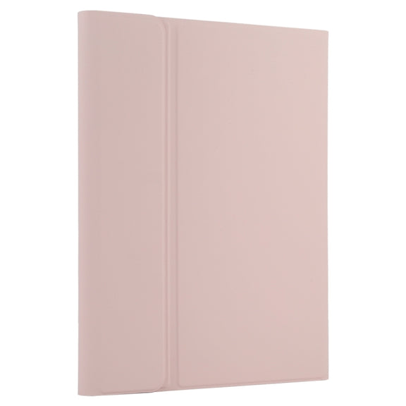 TG109BC Detachable Bluetooth Black Keyboard + Microfiber Leather Tablet Case for iPad Air 2020, with Touch Pad & Pen Slot & Holder (Pink)